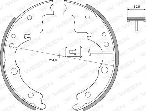 Ween 152-2400 - Jeu de mâchoires de frein cwaw.fr