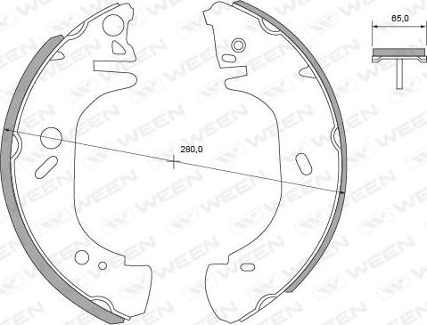 Ween 152-2413 - Jeu de mâchoires de frein cwaw.fr