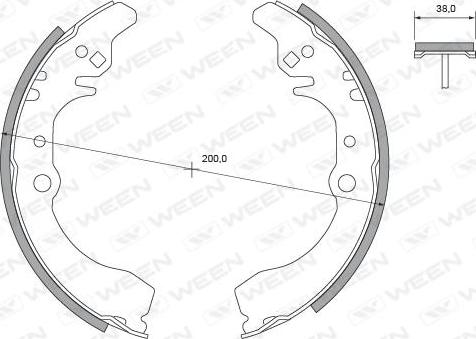 Ween 152-2421 - Jeu de mâchoires de frein cwaw.fr