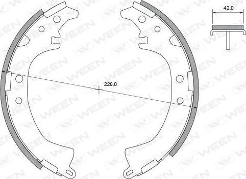 Ween 152-2423 - Jeu de mâchoires de frein cwaw.fr