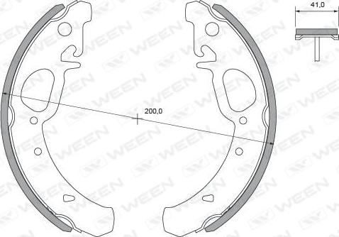 Ween 152-2470 - Jeu de mâchoires de frein cwaw.fr