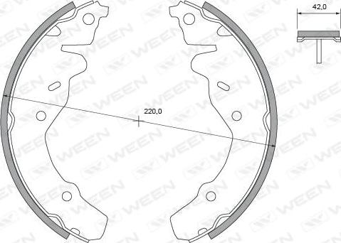 Ween 152-2472 - Jeu de mâchoires de frein cwaw.fr