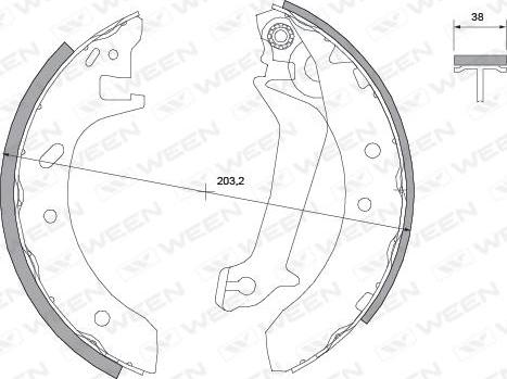 Ween 152-2042 - Jeu de mâchoires de frein cwaw.fr