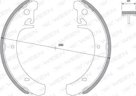 Ween 152-2002 - Jeu de mâchoires de frein cwaw.fr