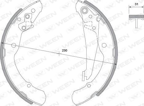 Ween 152-2014 - Jeu de mâchoires de frein cwaw.fr