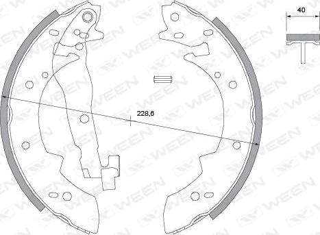 Ween 152-2036 - Jeu de mâchoires de frein cwaw.fr