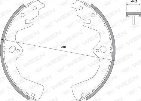 Ween 152-2032 - Jeu de mâchoires de frein cwaw.fr