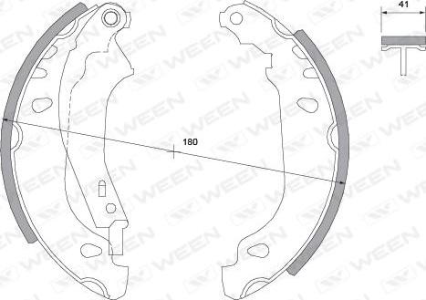 Ween 152-2020 - Jeu de mâchoires de frein cwaw.fr