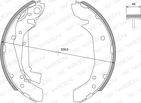 Ween 152-2022 - Jeu de mâchoires de frein cwaw.fr