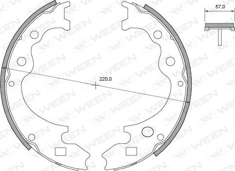 Ween 152-2109 - Jeu de mâchoires de frein cwaw.fr