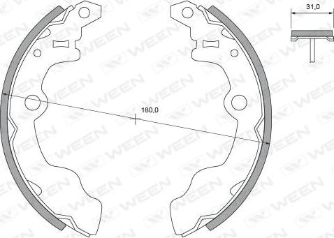 Ween 152-2111 - Jeu de mâchoires de frein cwaw.fr