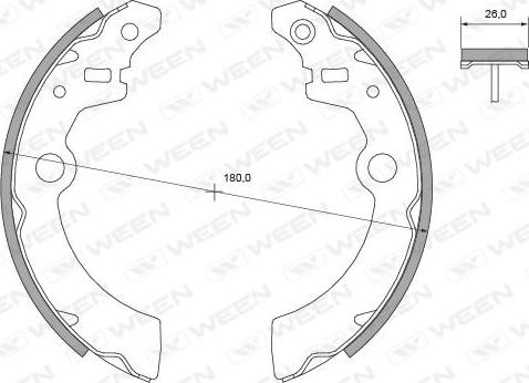 Ween 152-2132 - Jeu de mâchoires de frein cwaw.fr