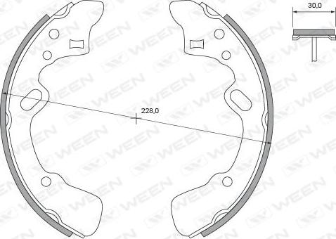 Ween 152-2368 - Jeu de mâchoires de frein cwaw.fr