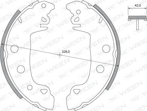 Ween 152-2339 - Jeu de mâchoires de frein cwaw.fr