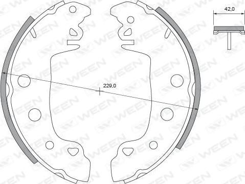 Ween 152-2338 - Jeu de mâchoires de frein cwaw.fr