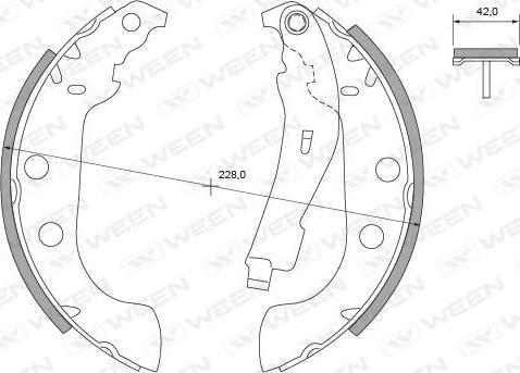 Ween 152-2324 - Jeu de mâchoires de frein cwaw.fr