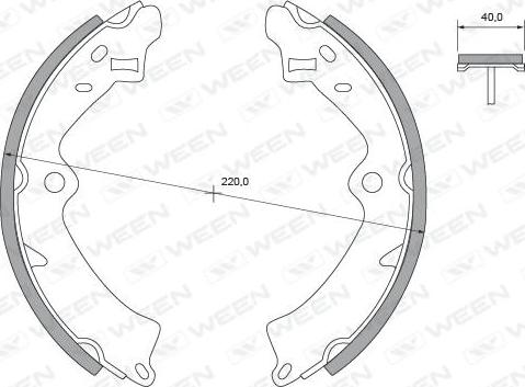 Ween 152-2325 - Jeu de mâchoires de frein cwaw.fr