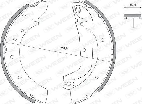 Ween 152-2295 - Jeu de mâchoires de frein cwaw.fr