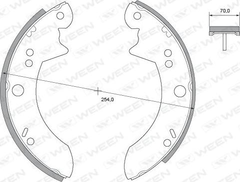 Ween 152-2214 - Jeu de mâchoires de frein cwaw.fr