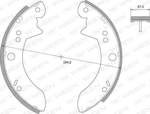 Ween 152-2215 - Jeu de mâchoires de frein cwaw.fr