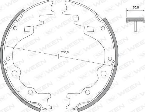 Ween 152-2287 - Jeu de mâchoires de frein cwaw.fr