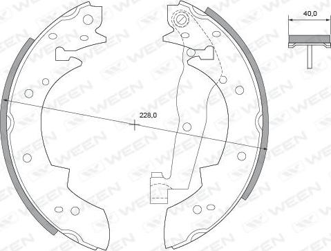 Ween 152-2226 - Jeu de mâchoires de frein cwaw.fr