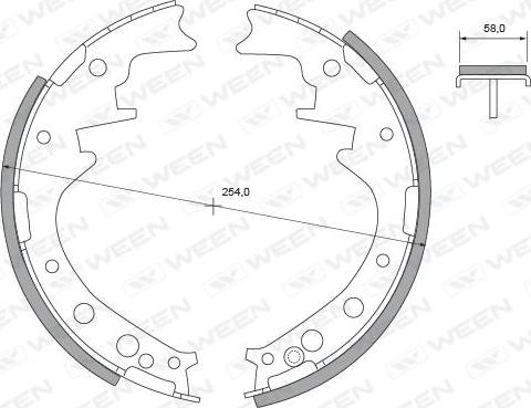 Ween 152-2273 - Jeu de mâchoires de frein cwaw.fr