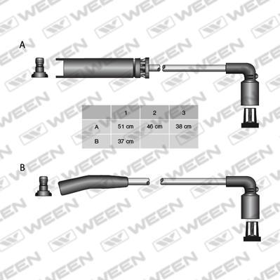 Ween 110-4963 - Kit de câbles d'allumage cwaw.fr