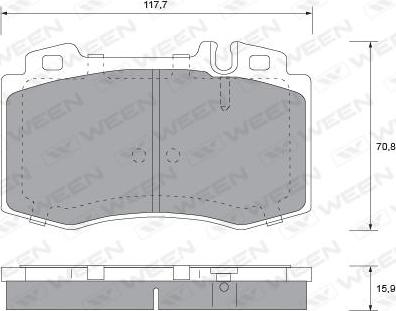 Ween 151-1304 - Kit de plaquettes de frein, frein à disque cwaw.fr