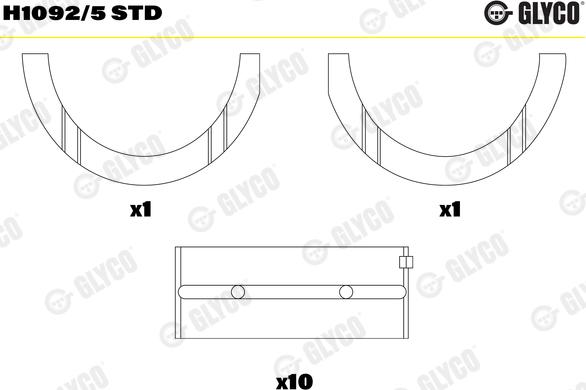 Wilmink Group WG1093912 - Kit de coussinet de vilebrequin cwaw.fr