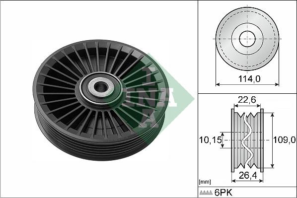 Wilmink Group WG1252734 - Poulie renvoi / transmission, courroie trapézoïdale à nervures cwaw.fr