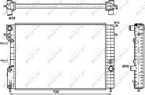 Wilmink Group WG1721555 - Radiateur, refroidissement du moteur cwaw.fr