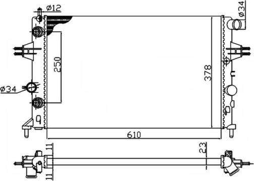 Wilmink Group WG1721382 - Radiateur, refroidissement du moteur cwaw.fr