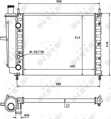 Wilmink Group WG1723105 - Radiateur, refroidissement du moteur cwaw.fr