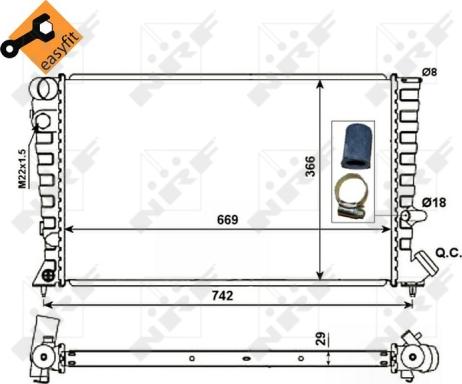 Wilmink Group WG1723134 - Radiateur, refroidissement du moteur cwaw.fr