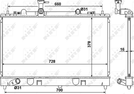 Wilmink Group WG1722264 - Radiateur, refroidissement du moteur cwaw.fr