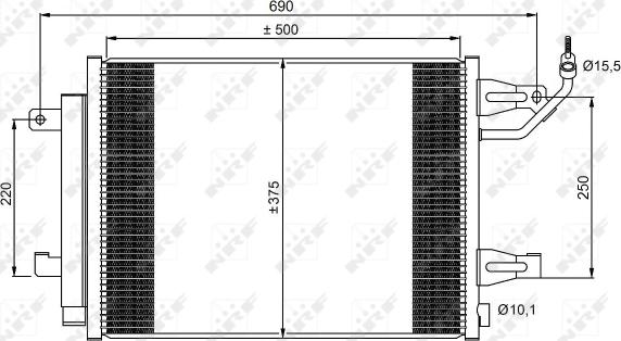 Wilmink Group WG2160528 - Condensateur, climatisation cwaw.fr