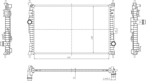 Wilmink Group WG2162351 - Radiateur, refroidissement du moteur cwaw.fr