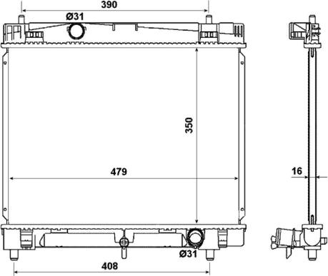 Wilmink Group WG2184524 - Radiateur, refroidissement du moteur cwaw.fr