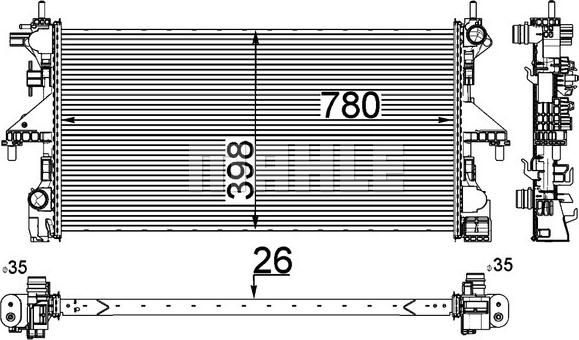 Wilmink Group WG2184016 - Radiateur, refroidissement du moteur cwaw.fr