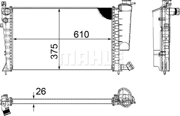 Wilmink Group WG2183173 - Radiateur, refroidissement du moteur cwaw.fr