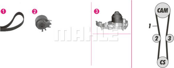 Wilmink Group WG2182159 - Pompe à eau + kit de courroie de distribution cwaw.fr