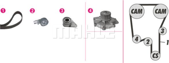 Wilmink Group WG2182120 - Pompe à eau + kit de courroie de distribution cwaw.fr