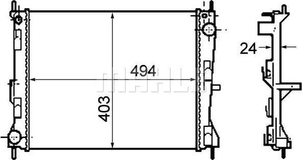 Wilmink Group WG2182824 - Radiateur, refroidissement du moteur cwaw.fr