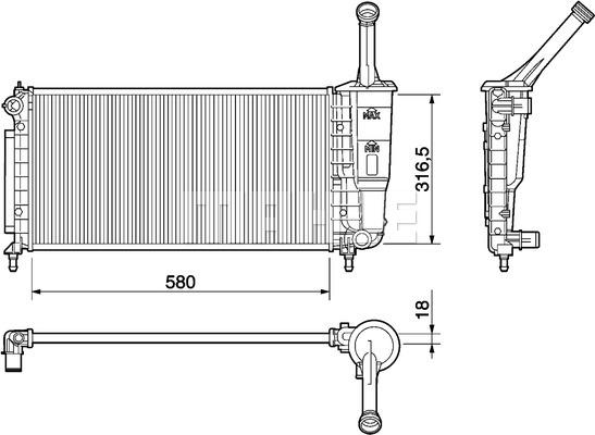 Wilmink Group WG2182324 - Radiateur, refroidissement du moteur cwaw.fr