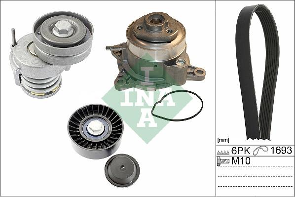 Wilmink Group WG2171308 - Pompe à eau+Jeu de courroie trapézoïdale à nervures cwaw.fr