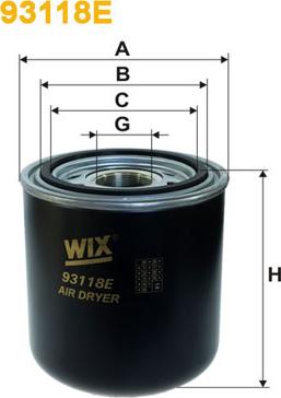 WIX Filters 93118E - Cartouche de dessicateur, système d'air comprimé cwaw.fr