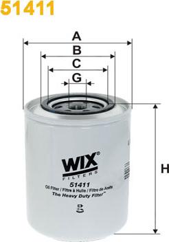 WIX Filters 51411 - Filtre à huile cwaw.fr