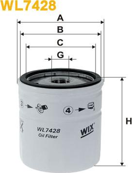 WIX Filters WL7428 - Filtre à huile cwaw.fr