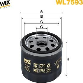 WIX Filters WL7593 - Filtre à huile cwaw.fr